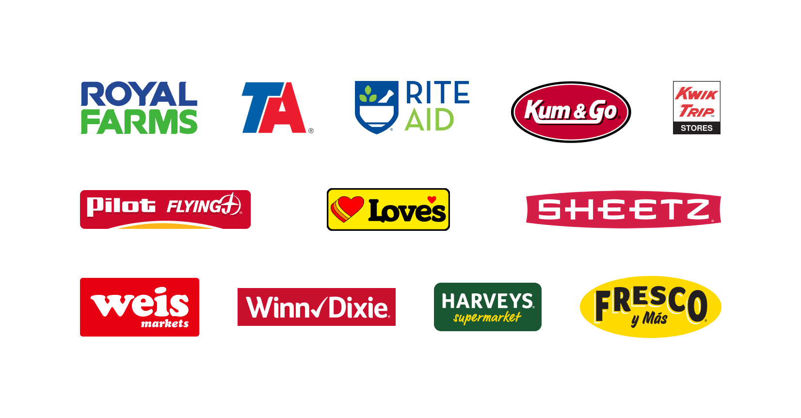 Latest retailers to join our nationwide program